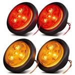 LED Trailer Marker Lights - 4 Pack, Amber & Red
