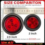 LED Trailer Marker Lights - 4 Pack, Amber & Red