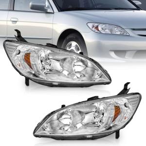 Honda Civic 2004-2005 Headlight Assembly Replacement Pair