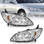 Honda Civic 2004-2005 Headlight Assembly Replacement Pair
