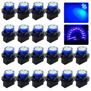 GLOFE T10 Blue LED Dash Bulbs - 20 Pack