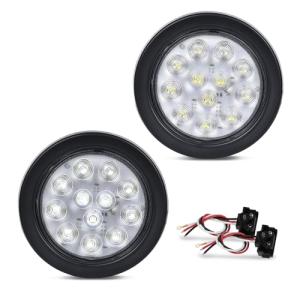 24 LED Round Backup Lights for Trucks and Trailers