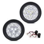 24 LED Round Backup Lights for Trucks and Trailers