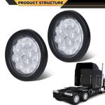 24 LED Round Backup Lights for Trucks and Trailers