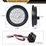 24 LED Round Backup Lights for Trucks and Trailers