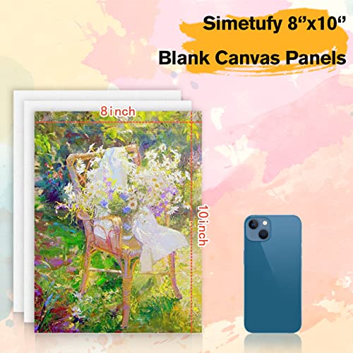 4-Pack 8x10 Blank Canvas Boards for Art