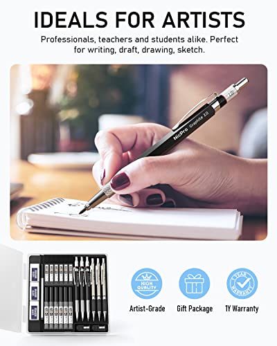 Nicpro 6PCS Mechanical Pencils & Lead Set