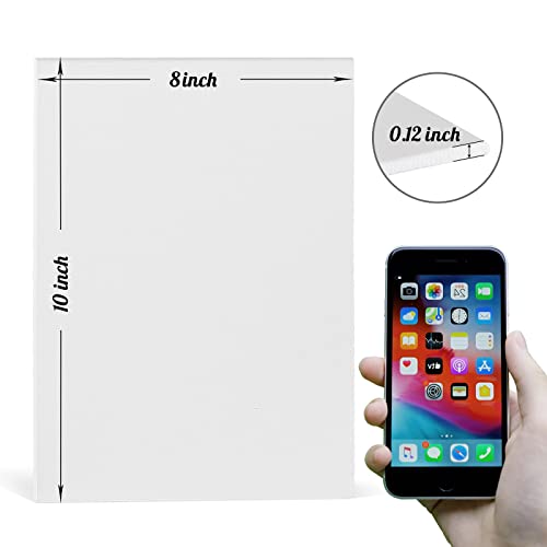 12-Pack 8x10 Blank Canvas Panels - Gesso Primed, 100% Cotton