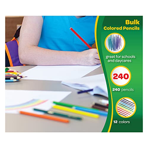 Bulk Colored Pencils for Classroom, 240 Count