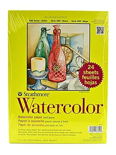 Watercolor Paper Pad with 24 Sheets - Strathmore 300 Series