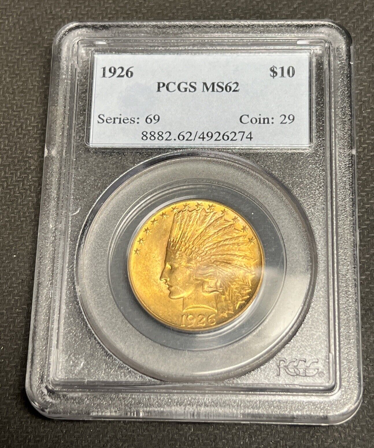 1926 PCGS MS62 Indian Head Gold $10 Eagle