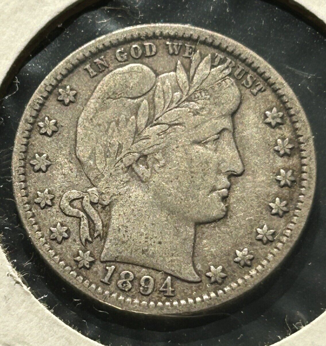 1894 Barber Quarter 25 Cents - Collector's US Coin