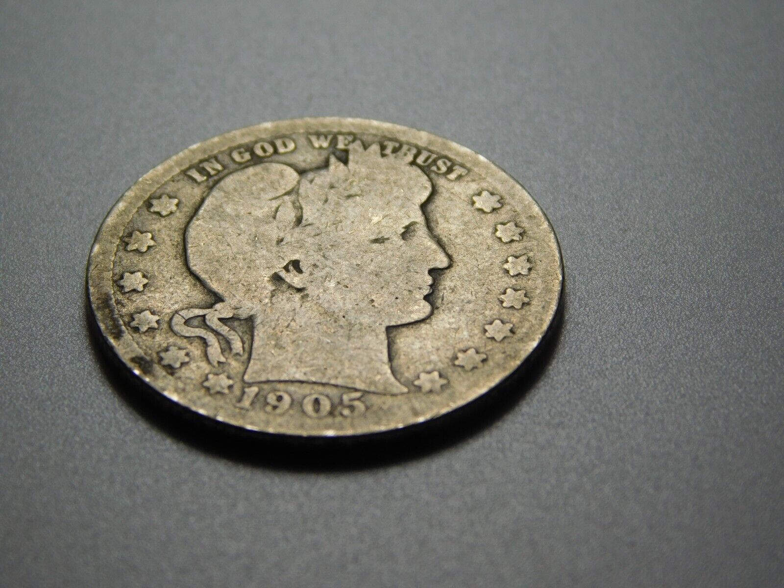 1905 Barber Silver Quarter - Rare US Coin