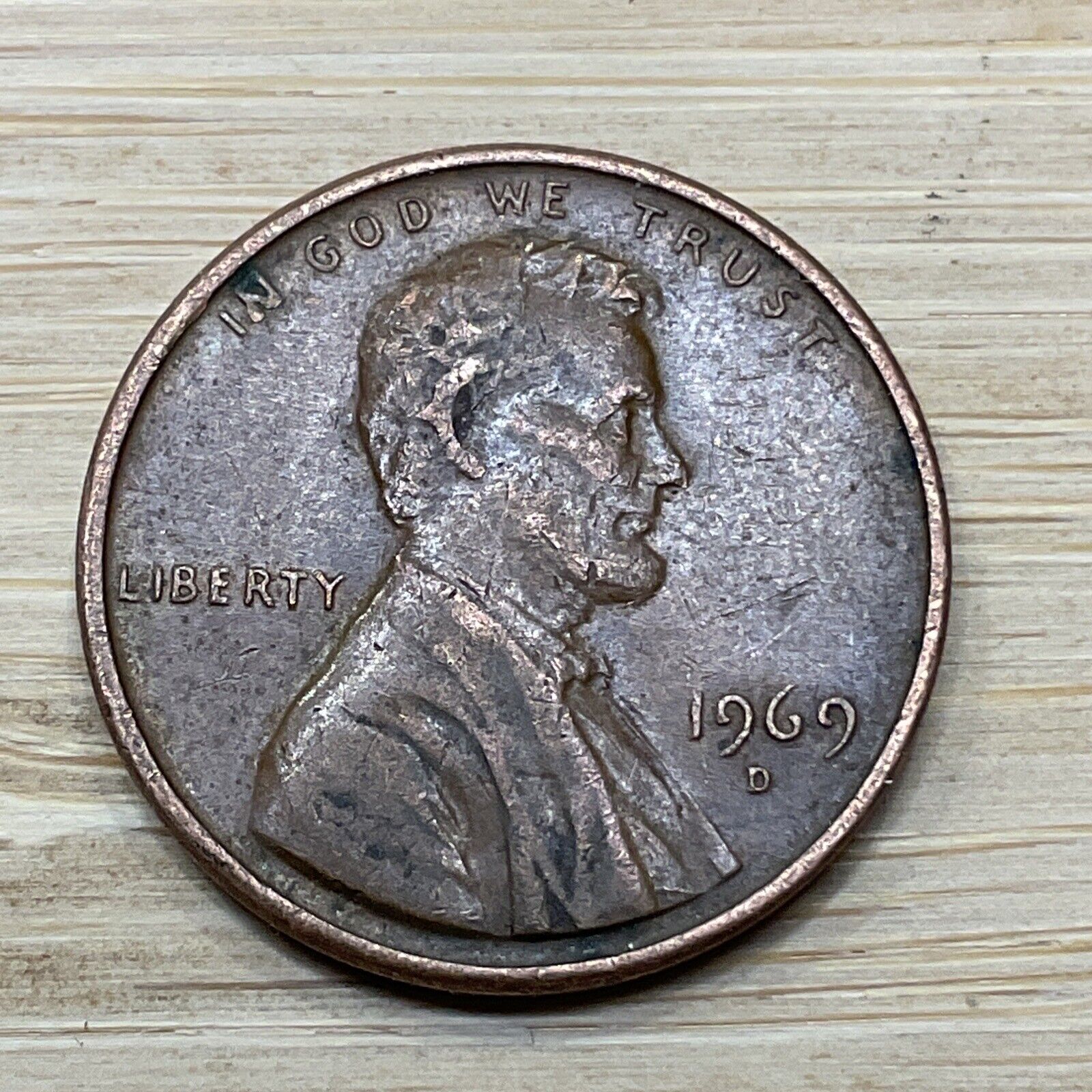1969 D Penny - No FG Initials, Floating Roof