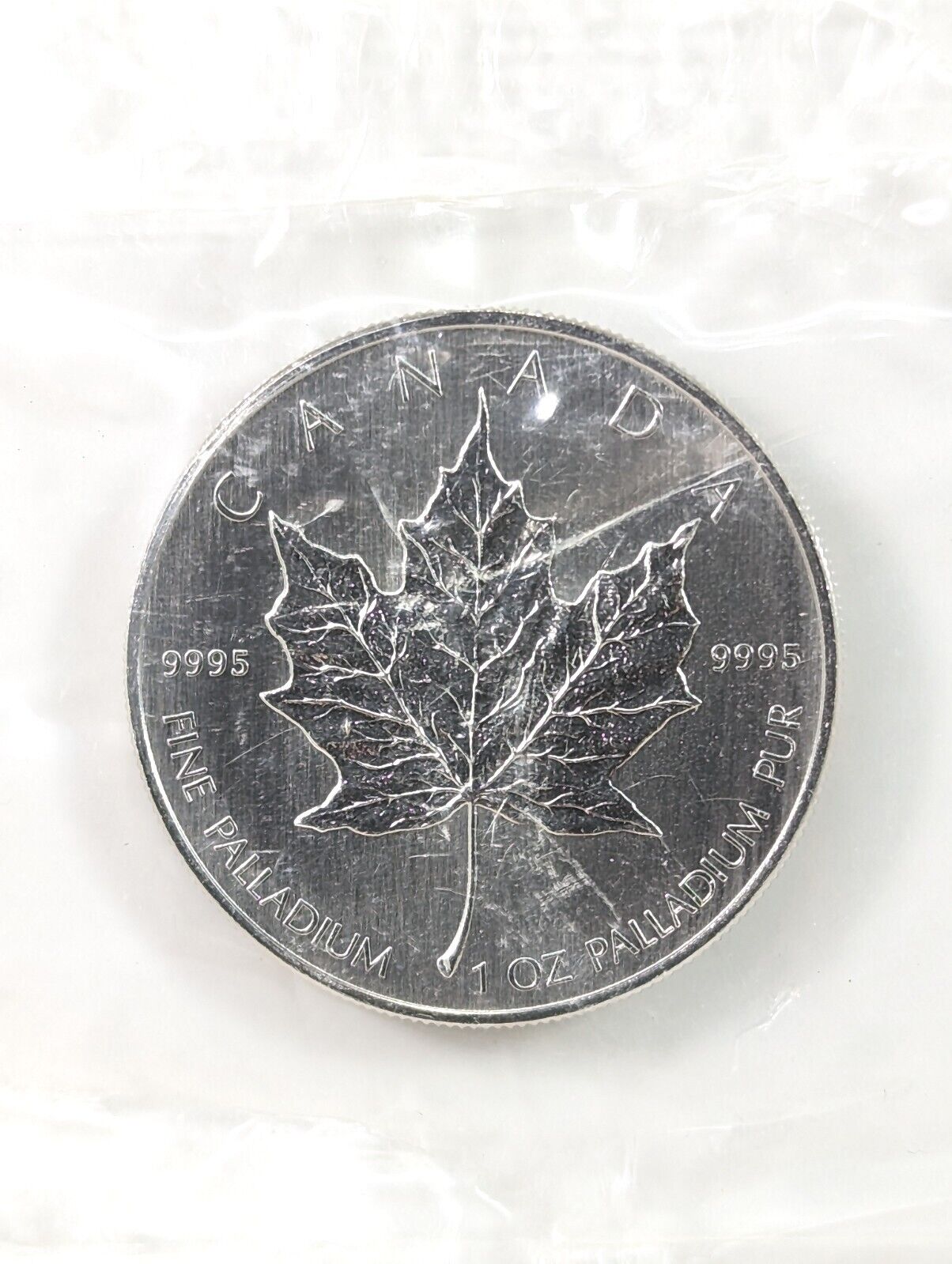 2005 1 oz Palladium Canadian Maple Leaf - $50