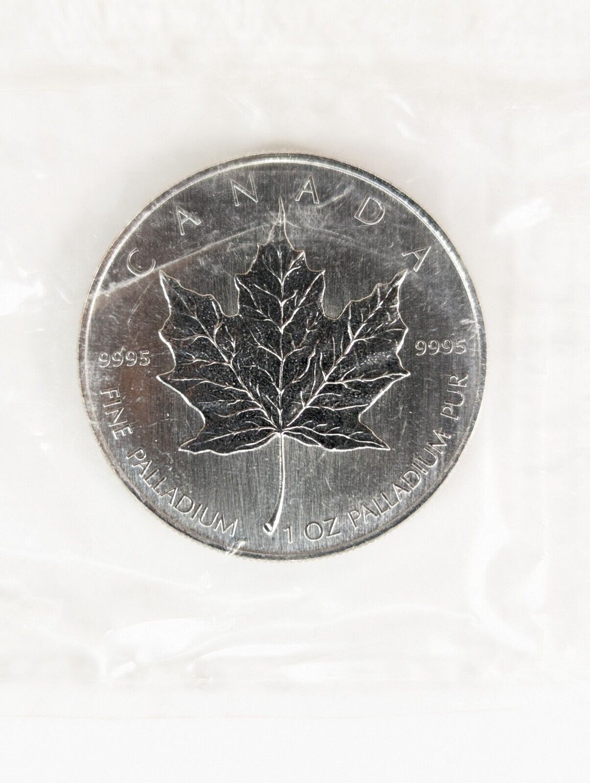 2005 1 oz Palladium Canadian Maple Leaf - $50