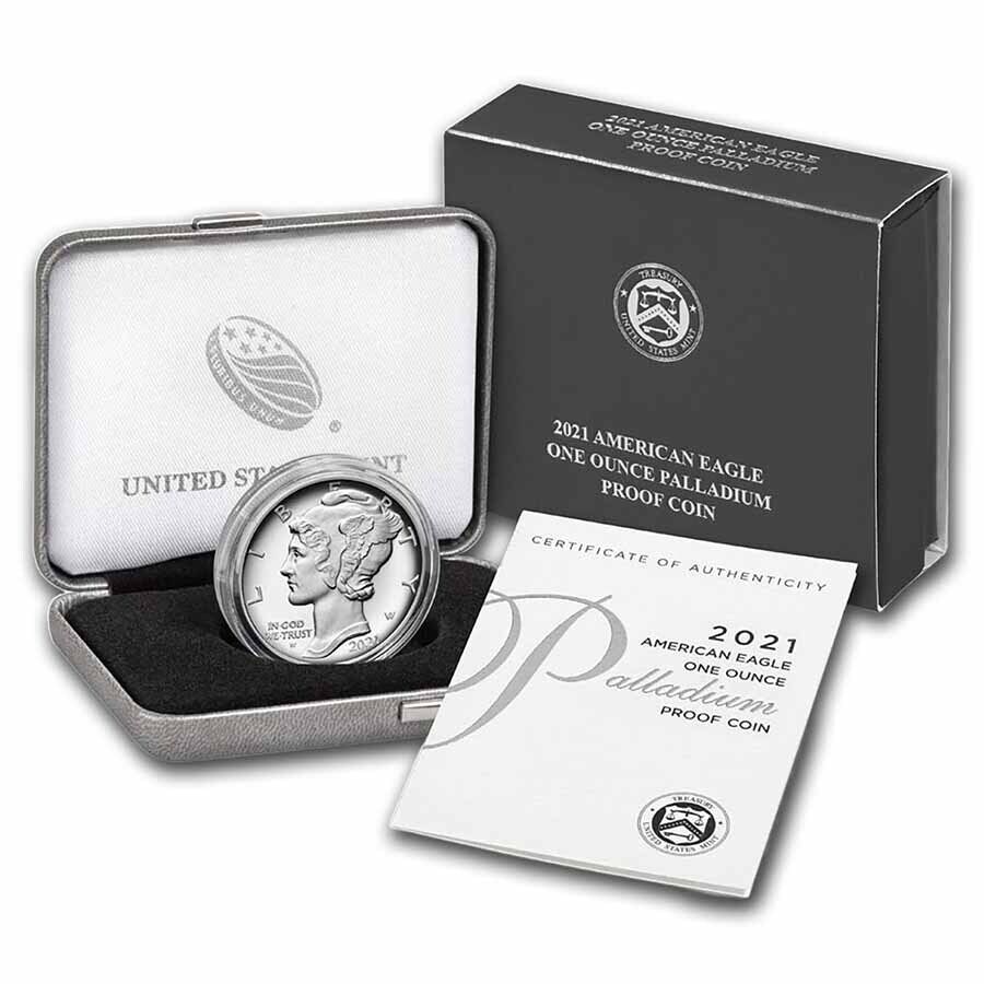 2021-W 1 oz Proof American Palladium Eagle - Complete