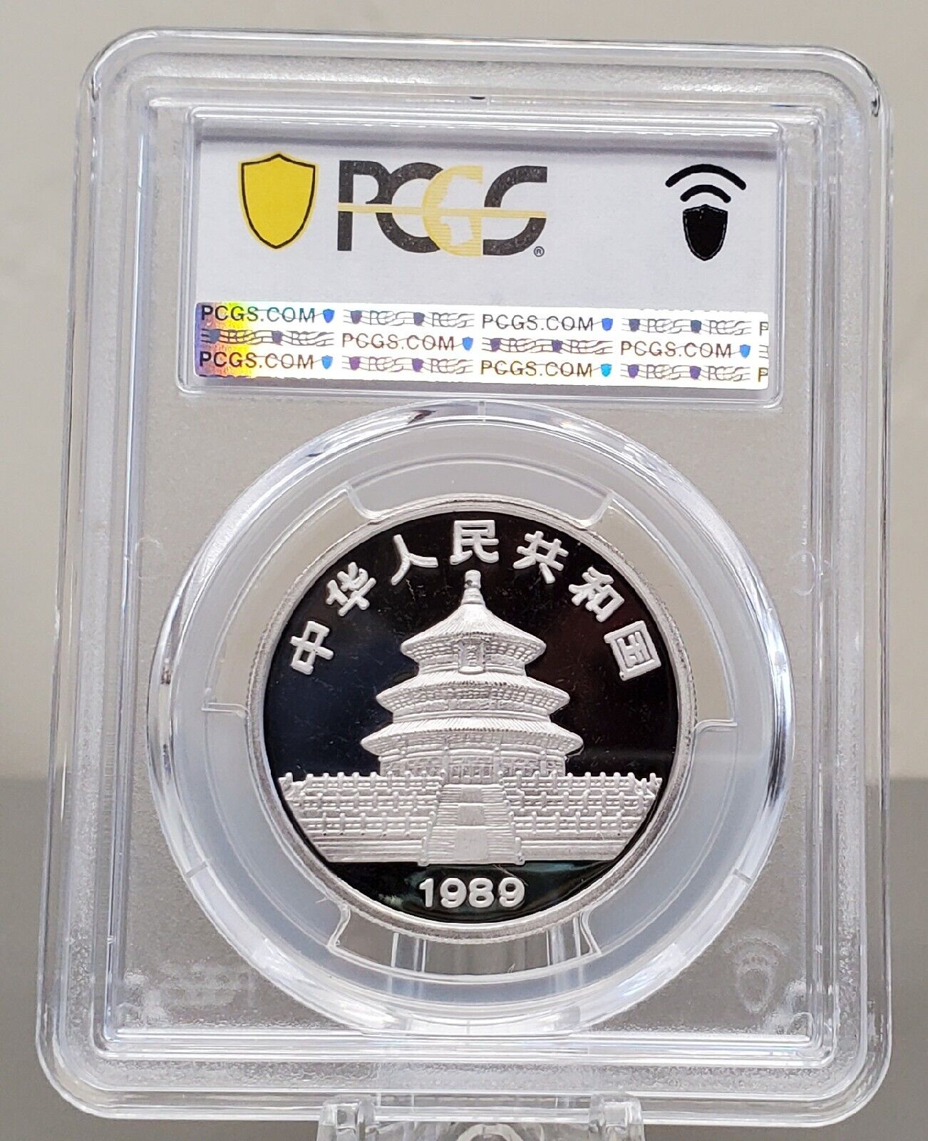 1989 China 1oz Palladium Panda PR68 DCAM Coin