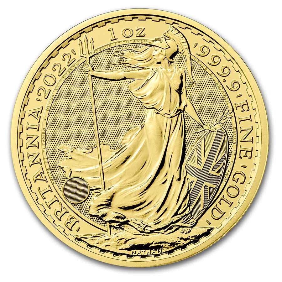 2022 GB Gold Britannia BU, 1 oz Coin
