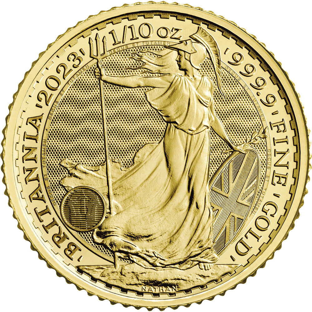 2023 Gold Britannia £10 King Charles - 1/10 oz