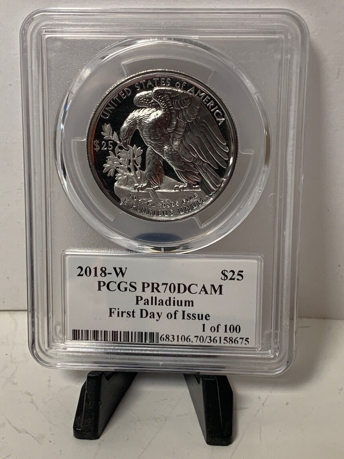 2018-W PCGS PF 70 DCAM Palladium American Eagle
