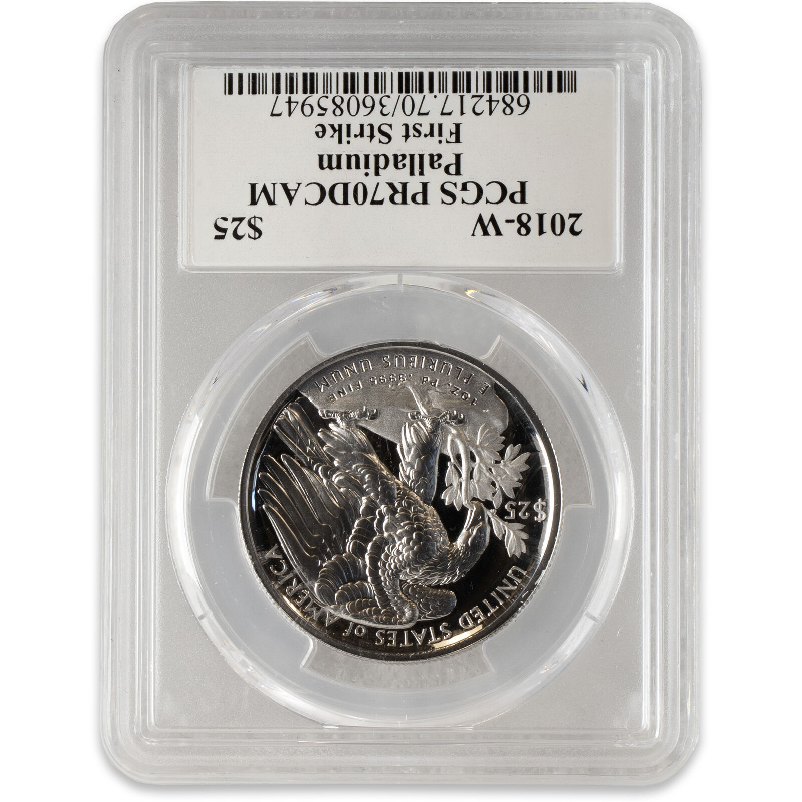 2018 $25 American Palladium Eagle - PCGS PR 70