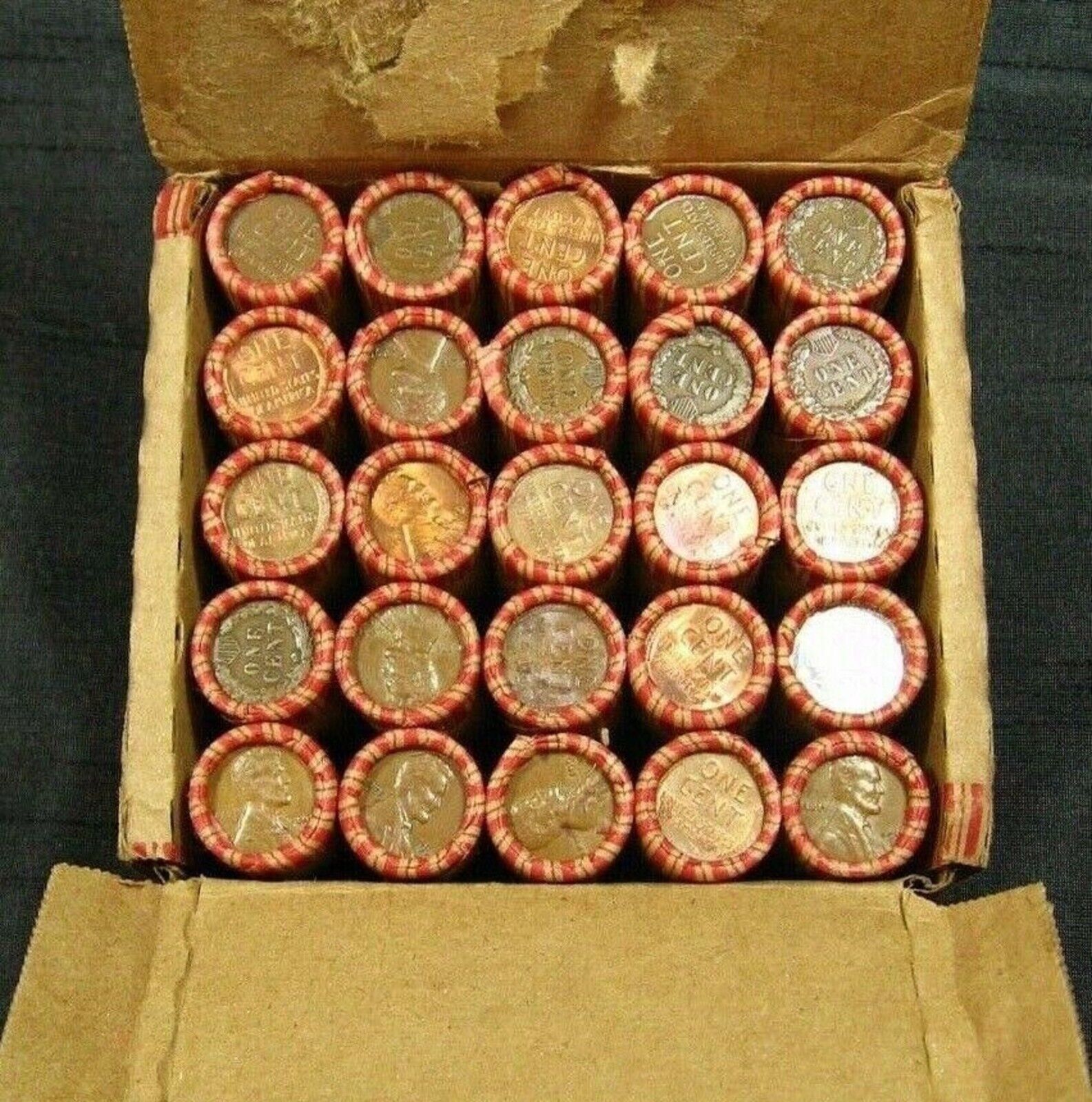 Vintage Wheat & Indian Penny Cents - 2 Rolls