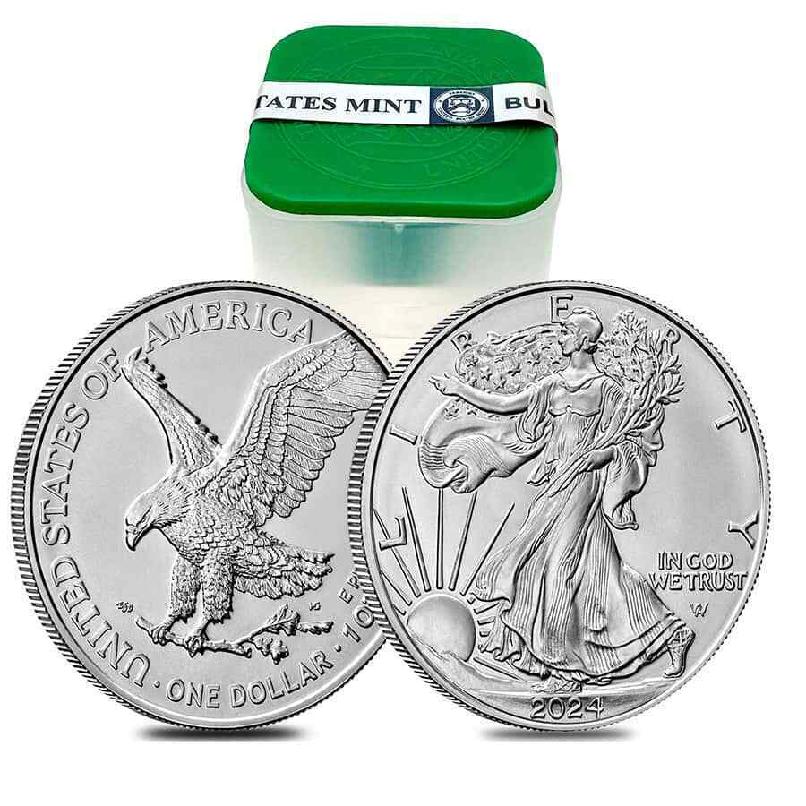 5 - 2024 1 oz Silver American Eagle Coins