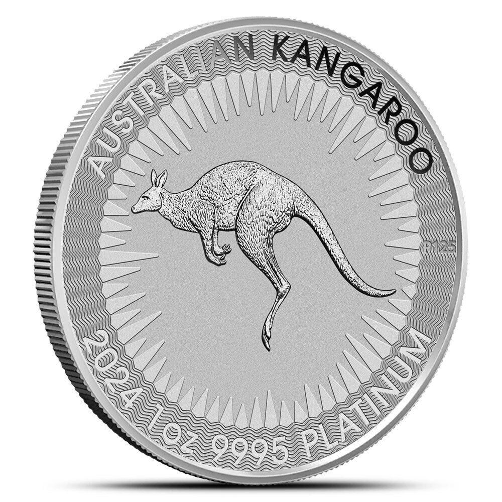 2024 1 oz Australian Platinum Kangaroo Coin BU