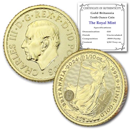 2024 1/10 oz British Gold Britannia Coin BU