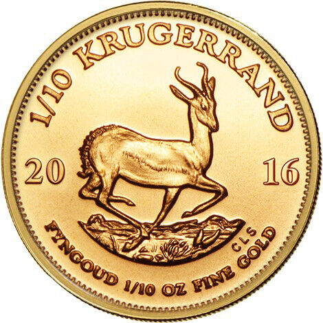 1/10 oz Gold Krugerrand Coin - Random Year