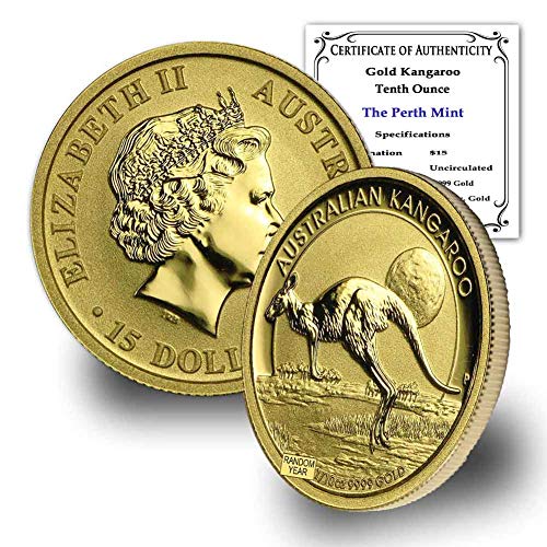 Australian Gold Kangaroo Coin - 1/10 oz BU