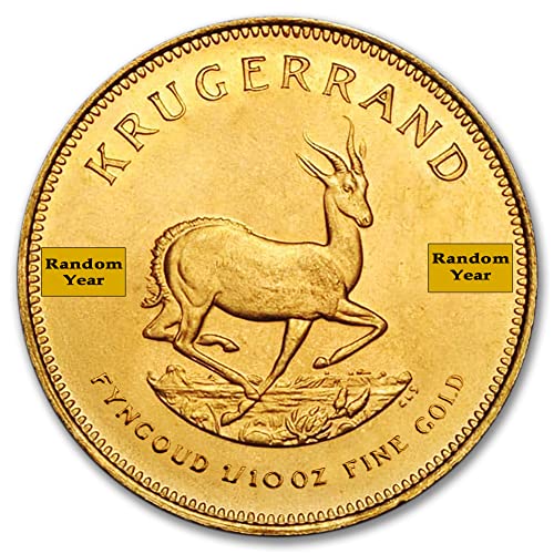 ZA 1/10 oz Gold Krugerrand Coin, Authenticated Brilliant Uncirculated