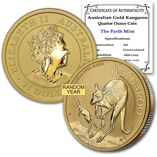 Australia Gold Kangaroo/Nugget 1/4oz .9999 BU (Random Year)