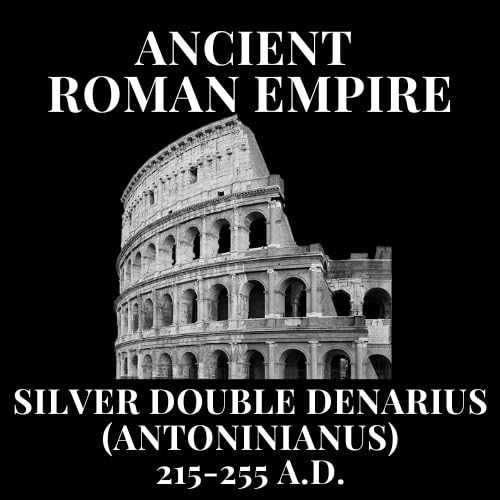 Ancient Roman Empire Silver Double Denarius Coin - Very Fine