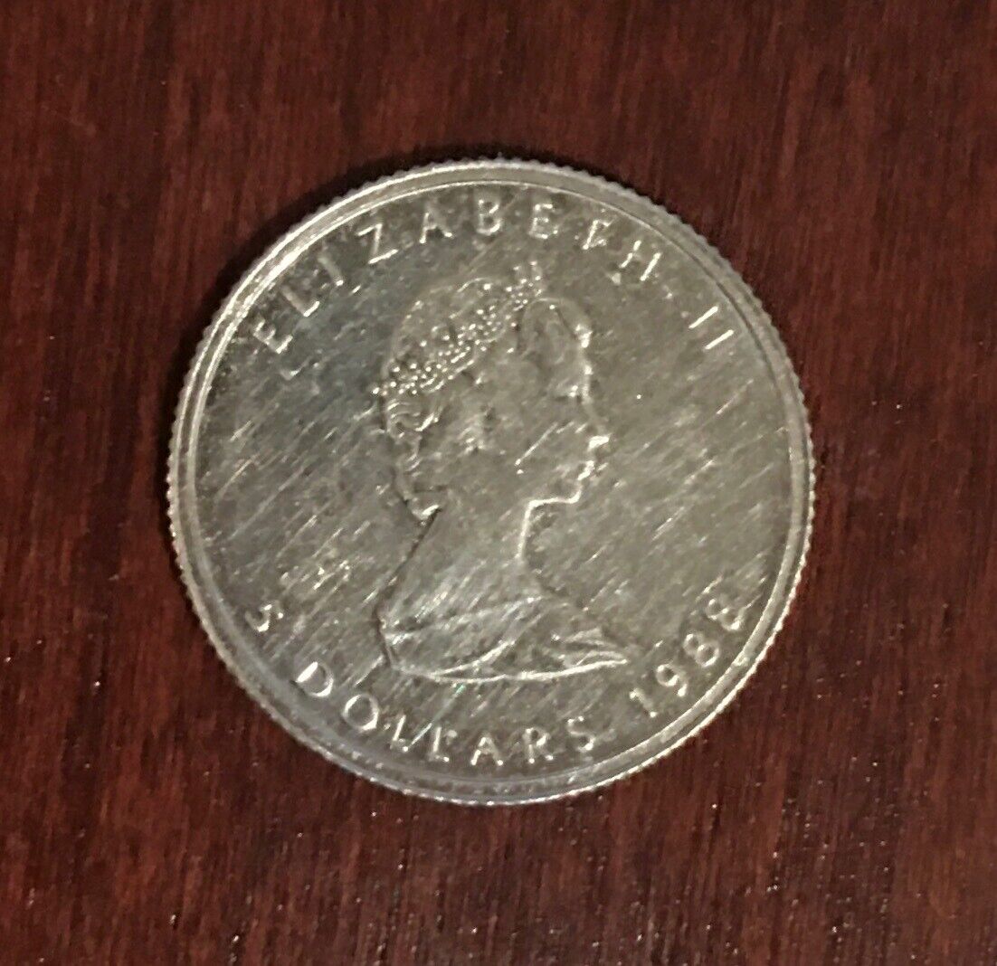 1988 Canadian Maple Leaf Platinum Coin, Rare and Valuable