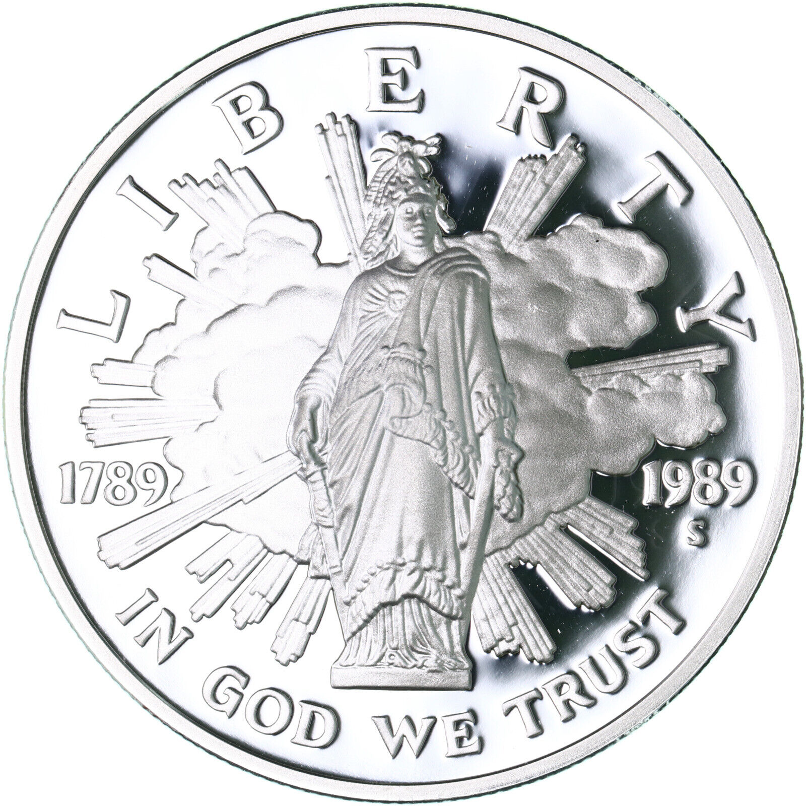 1989 S Congressional Bicentennial Silver Dollar Coin