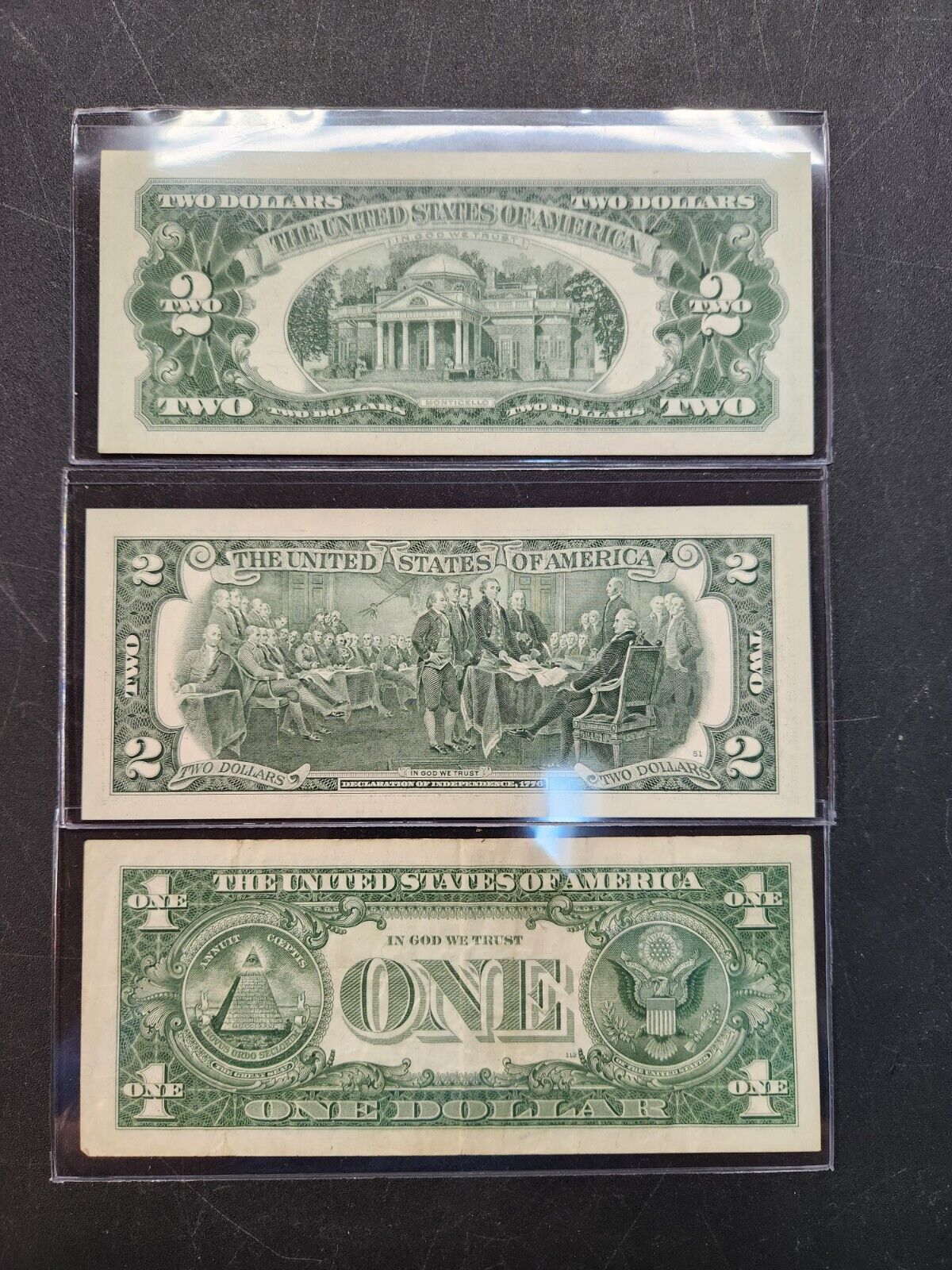 Starter lot: U.S. Bills red seal, silver certificate