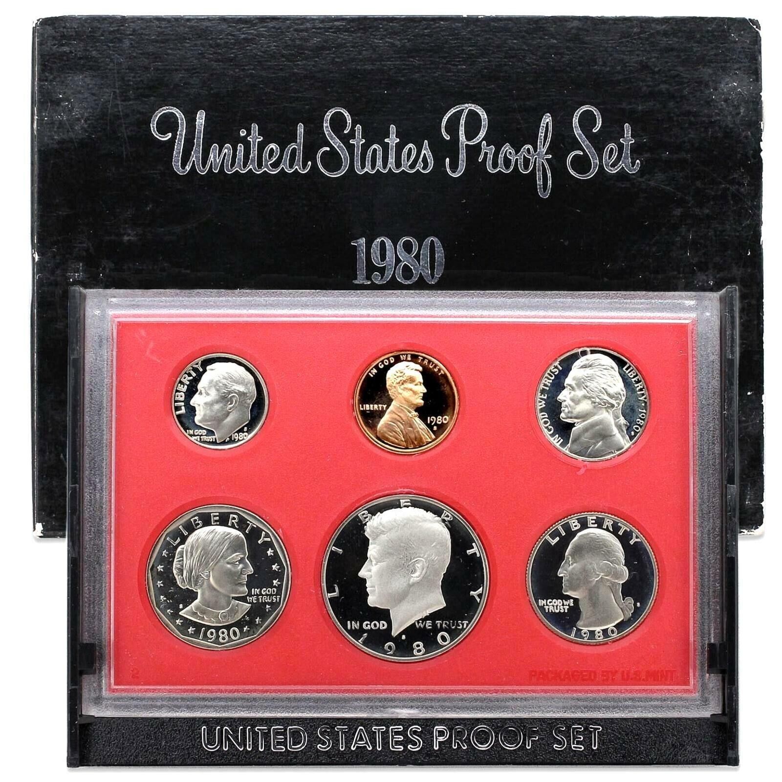 1980 S Proof Set in Original US Mint Box