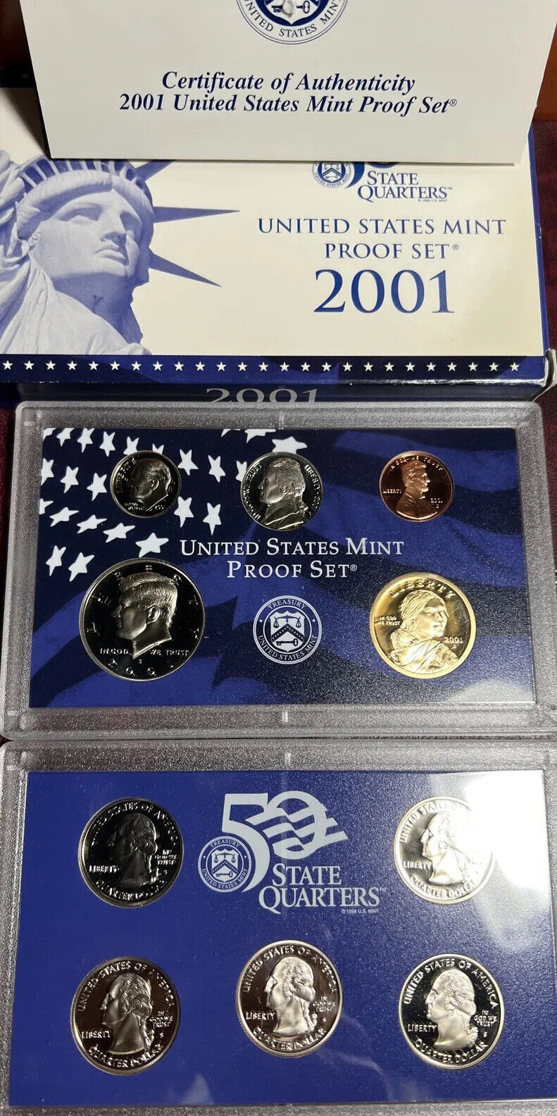 2001 S US Proof Set - 10 Gem Coins