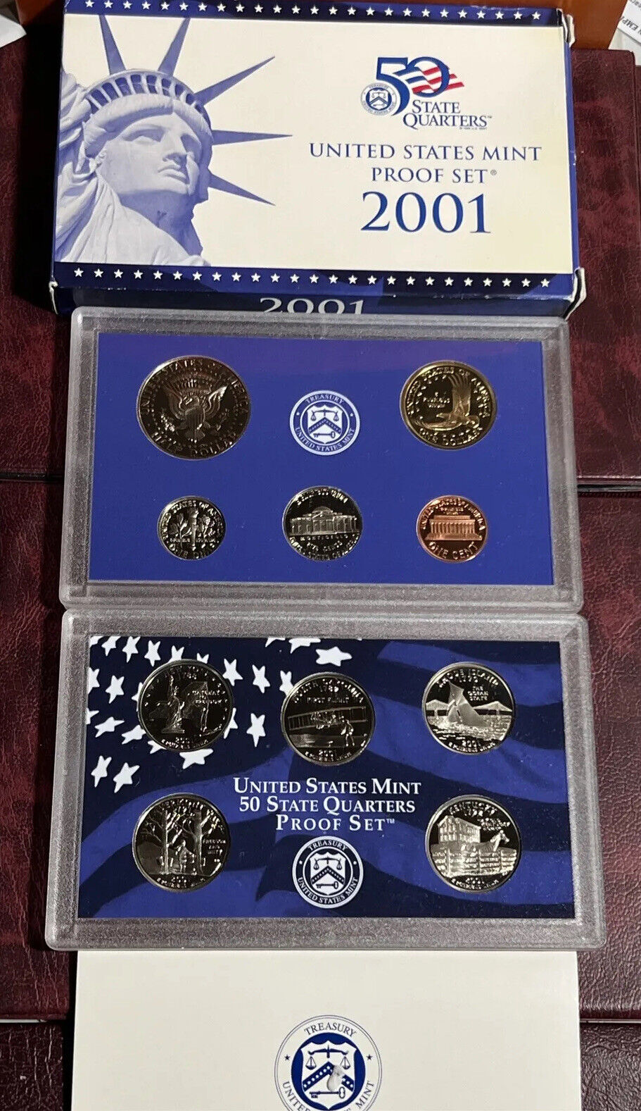 2001 S US Proof Set - 10 Gem Coins