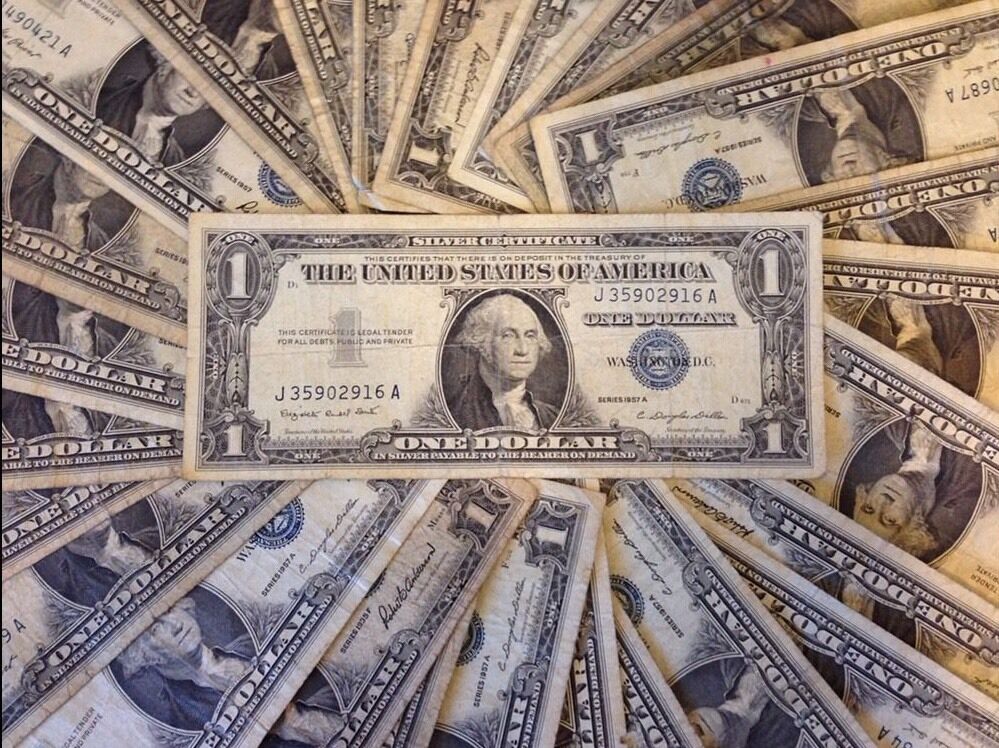 1923-1957 $1 Silver Certificate Blue US Currency VG+