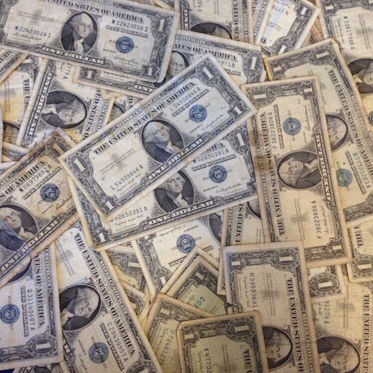 1923-1957 $1 Silver Certificate Blue US Currency VG+