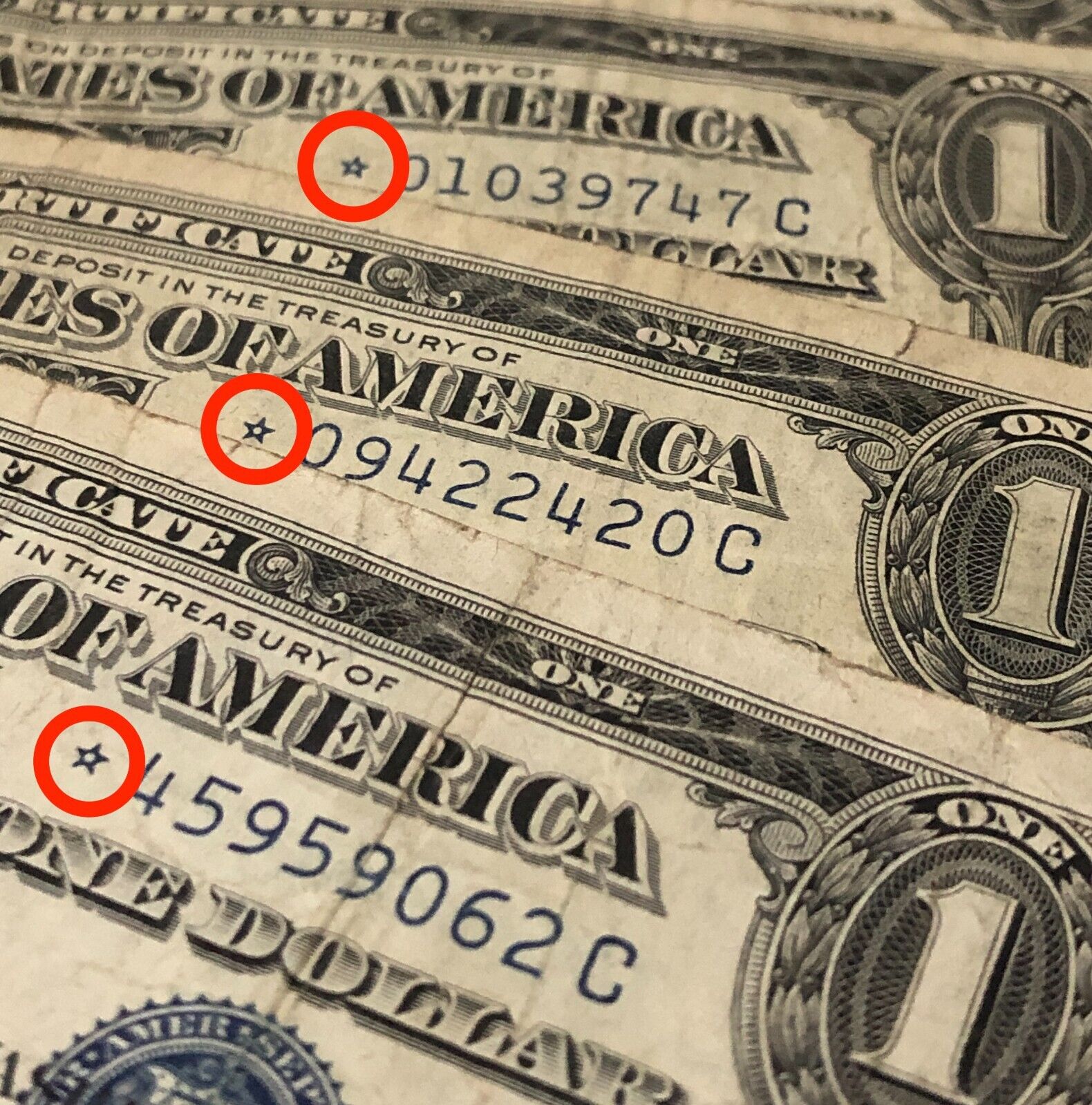 1957 Star Note $1 Silver Certificate Blue Seal