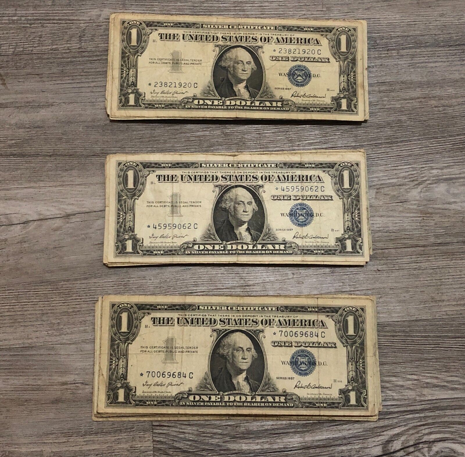 1957 Star Note $1 Silver Certificate Blue Seal