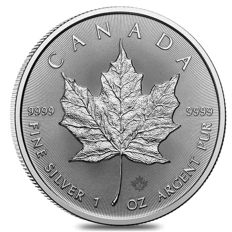 5x 2024 1 oz Canadian Silver Maple Leaf BU