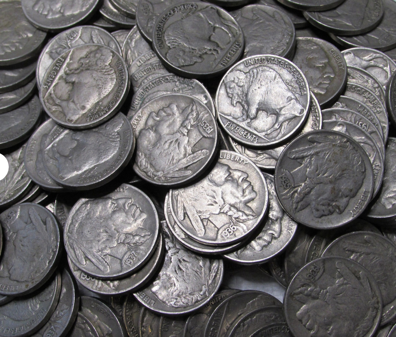 Bulk lot of Buffalo Nickels 1913-1938 from estate