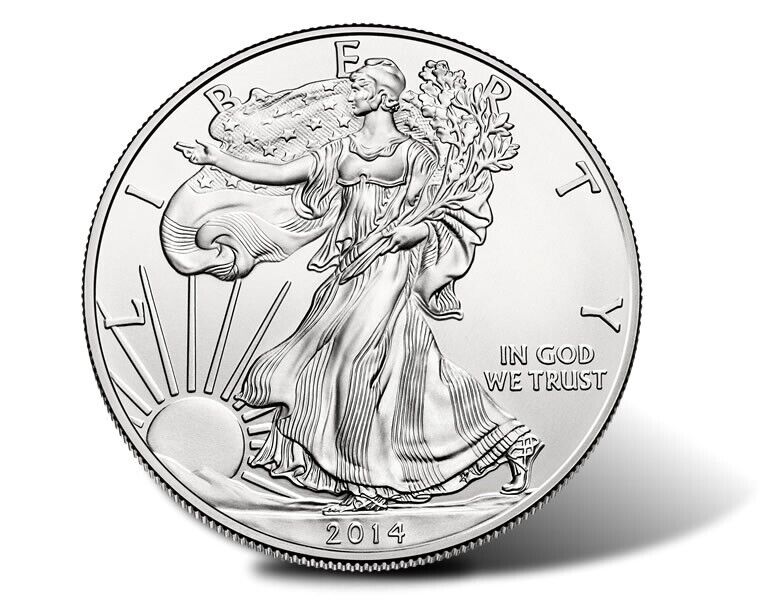 2014 American Silver Eagle Brilliant Uncirculated Capsulated Holder