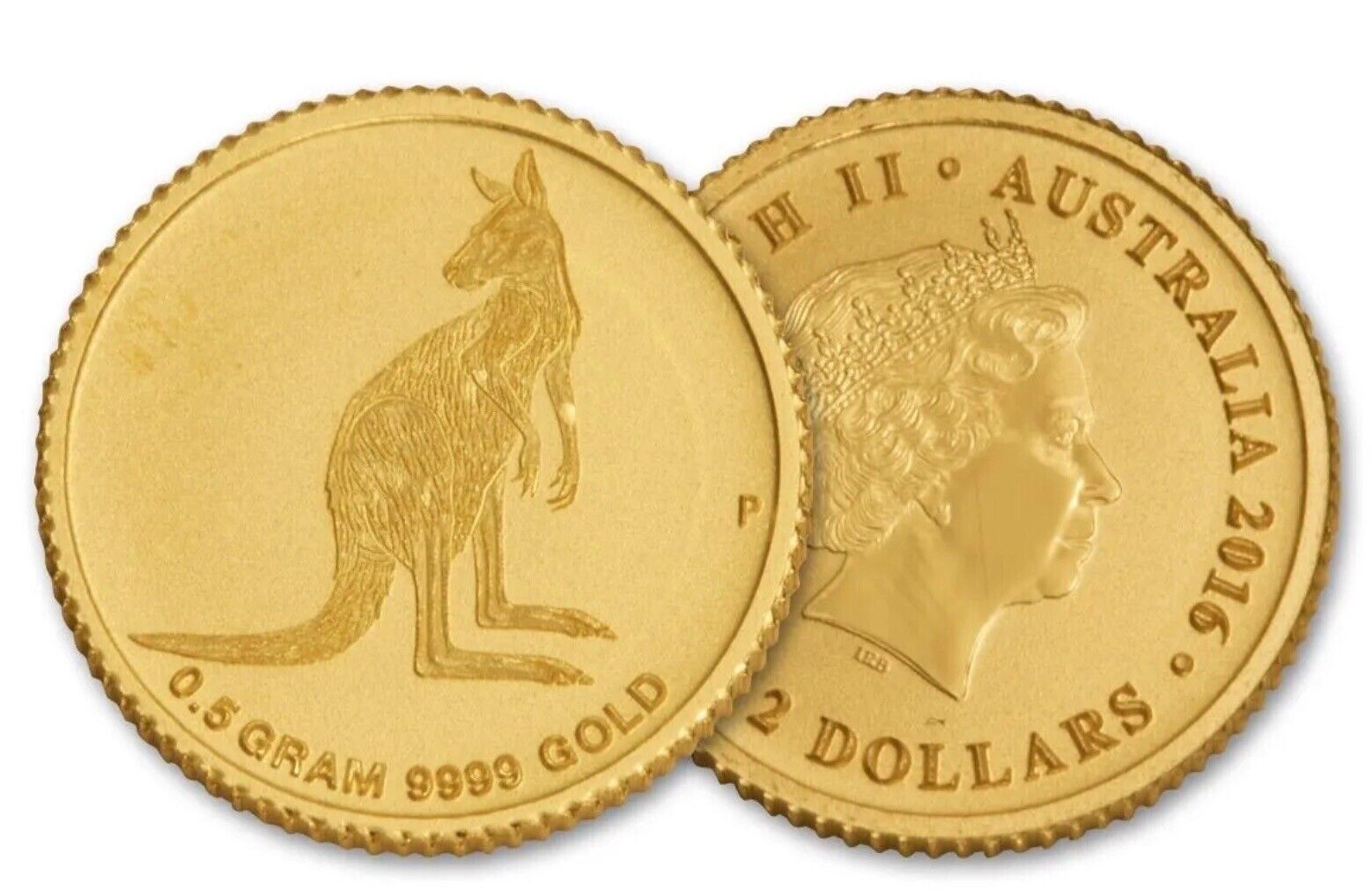 2016 Perth Mint Mini Roo Kangaroo Coin- 1/2g Gold