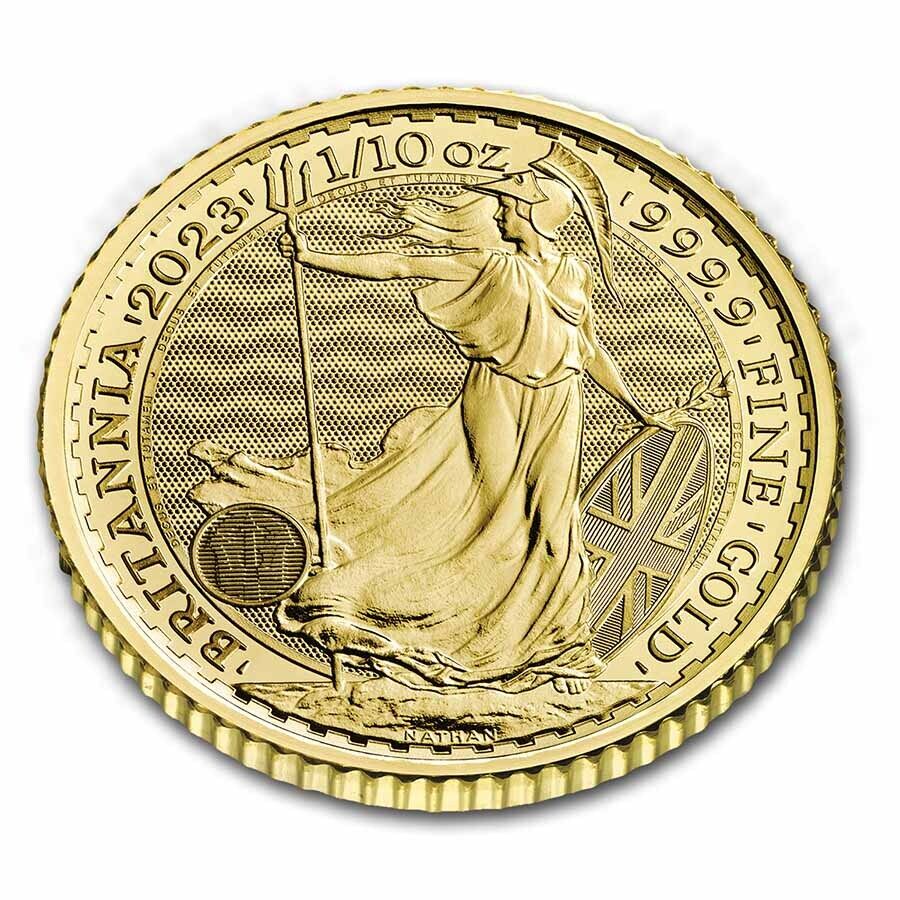 2023 Queen Elizabeth II Gold Britannia Coin BU 1/10oz
